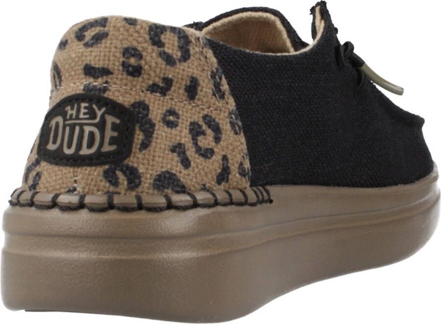 Hey Dude Leopard Rise Veterschoenen Black Dames