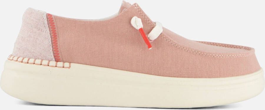 Hey Dude HEYDUDE Wendy Rise Veterschoenen roze Canvas Dames