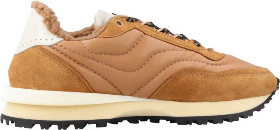 Hidnander Retro Polar Fleece Runner Sneakers Beige Dames