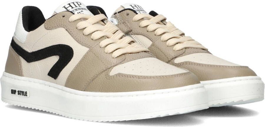 Hip leren sneakers taupe Bruin Jongens Leer Meerkleurig 34 - Foto 2