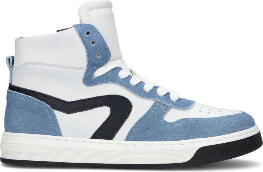 Hip H1301 Hoge sneakers Leren Sneaker Jongens Blauw