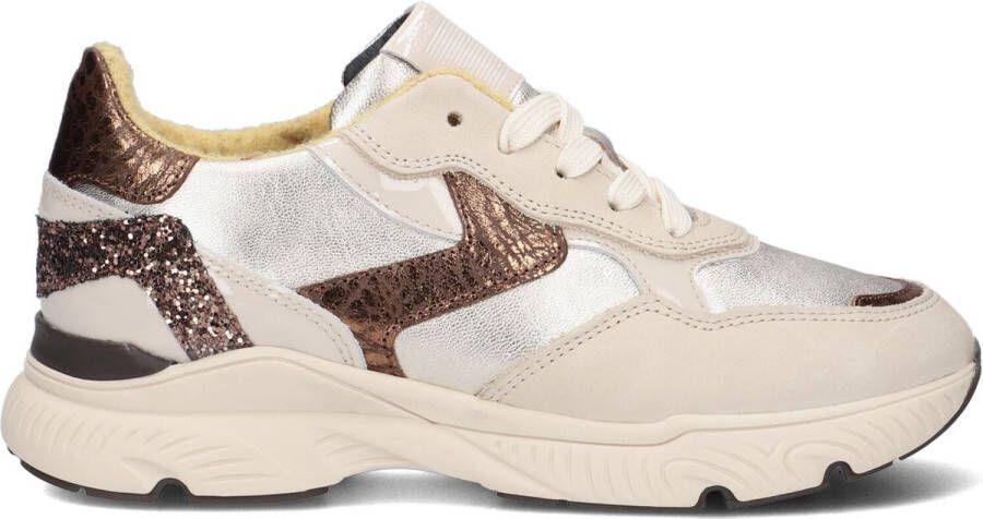 Hip H1322 Lage sneakers Leren Sneaker Meisjes Beige