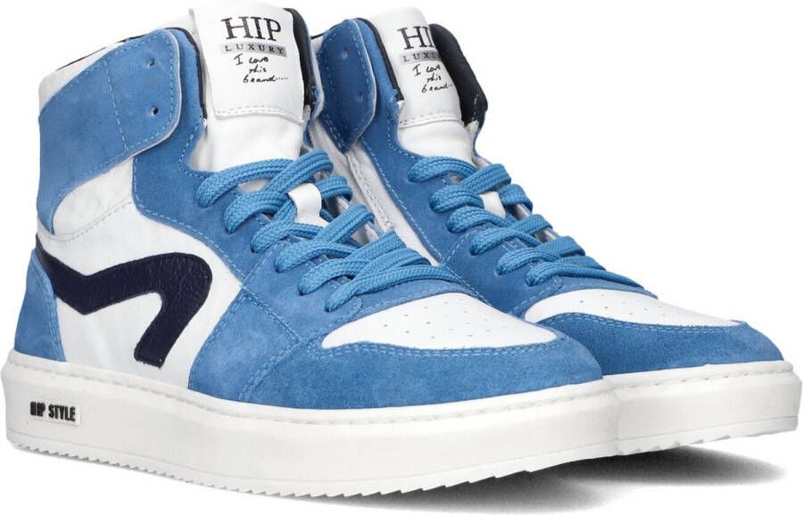 Hip H1665 Sneakers Leren Sneaker Jongens Blauw