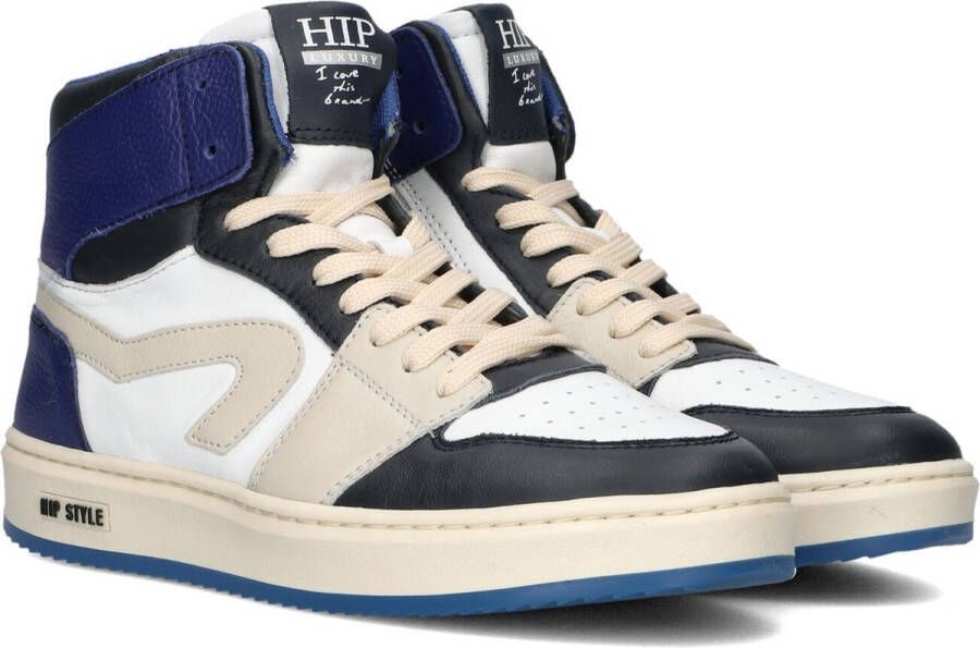 Hip H1765 Sneakers Leren Sneaker Jongens Blauw