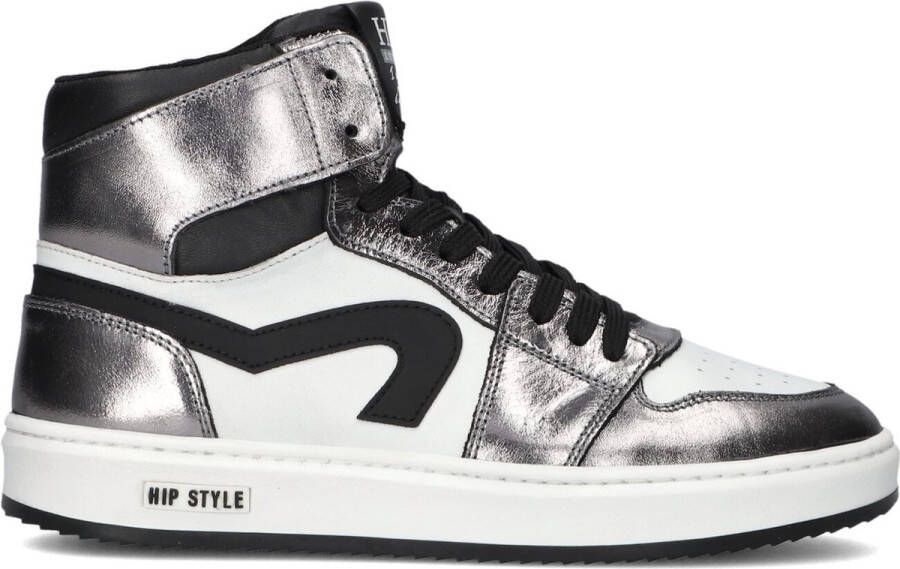 Hip H1765_ Sneakers Leren Sneaker Meisjes Zilver