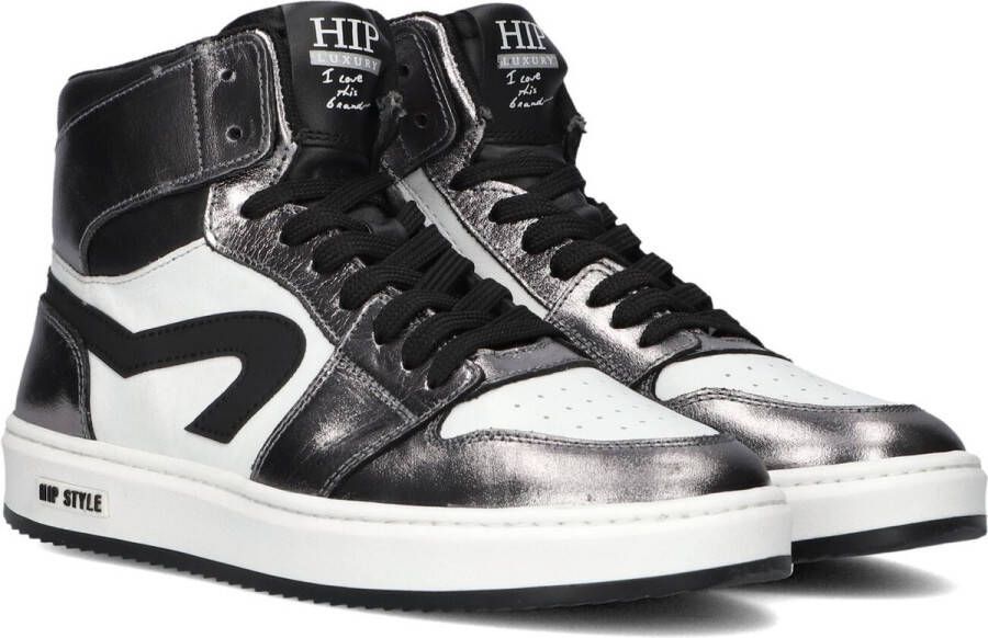 Hip H1765_ Sneakers Leren Sneaker Meisjes Zilver