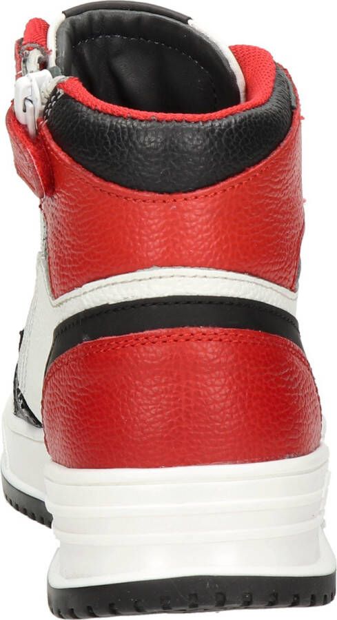 Hip leren sneakers rood wit zwart Jongens Leer Meerkleurig 26 - Foto 3