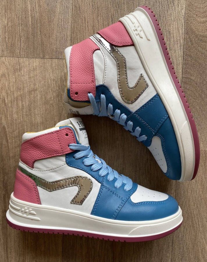 Hip sneaker blauw roze