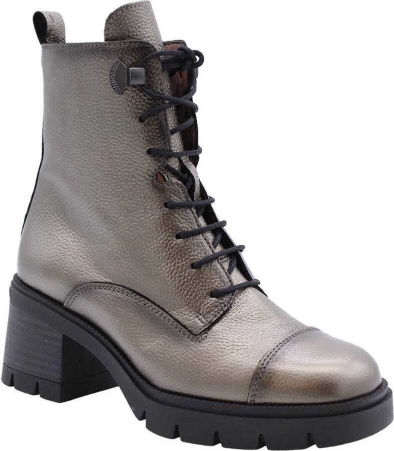 HISPANITAS Veterboots Dames Hi243605 Maat: 36 Materiaal: Leer Kleur: Brons