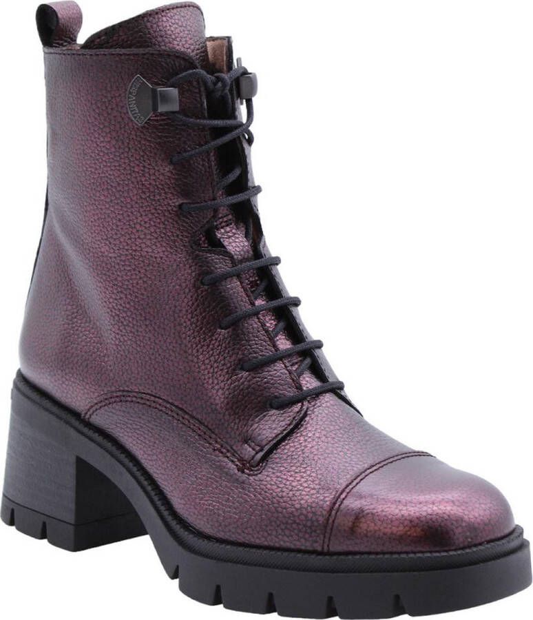 HISPANITAS Veterboots Dames Hi243605 Maat: 40 Materiaal: Leer Kleur: Rood