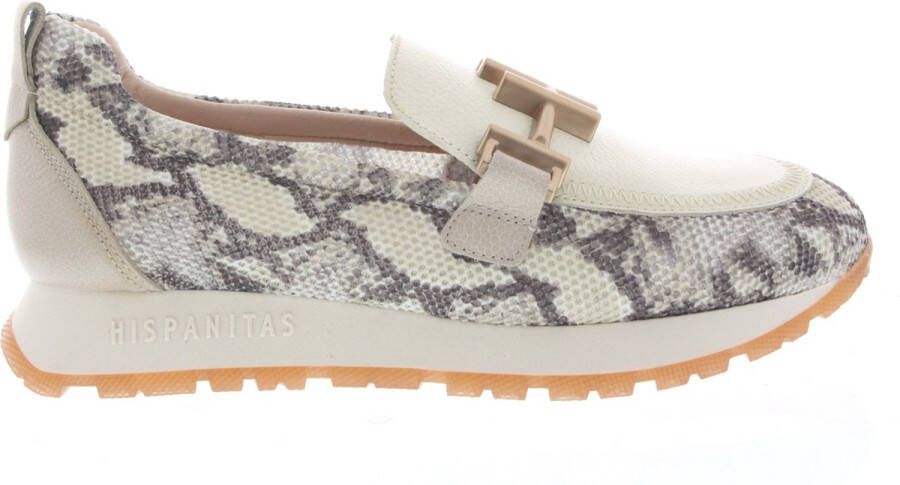 HISPANITAS Instappers Dames Hv253919 Maat: 42 Materiaal: Leer Kleur: Beige