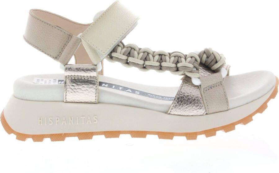 HISPANITAS Dames Hv253898 Maat: 38 Materiaal: Leer Kleur: Beige