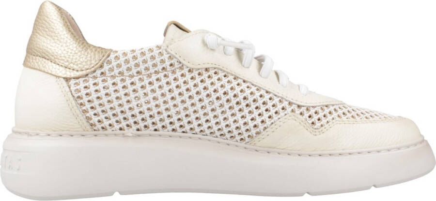 Hispanitas Beige Casual Leren Sneakers Beige Dames