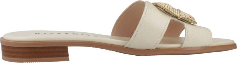 Hispanitas Platte Sandalen Sliders Beige Dames