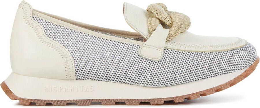 HISPANITAS Instappers Dames Hv243270 Maat: 37 Materiaal: Leer Kleur: Beige