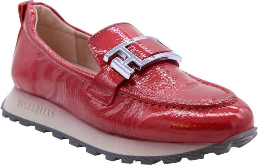 HISPANITAS Instappers Dames Hi243621 Lak Maat: 41 Materiaal: Lakleer Kleur: Rood