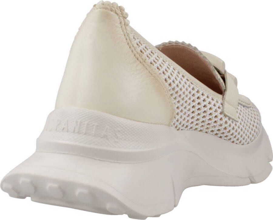 Hispanitas Sportieve Crème Mesh Loafer voor Vrouwen Beige Dames