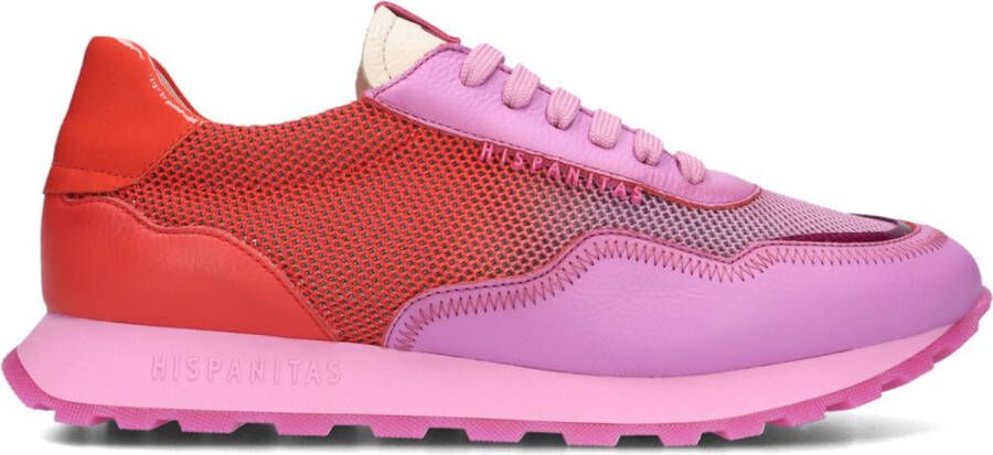 HISPANITAS Lage Sneakers Dames Hv243231 Maat: 35 Materiaal: Leer Kleur: Paars