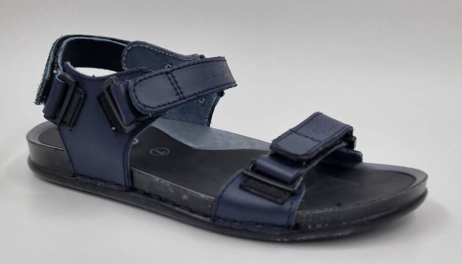 Hitman Schoenen CAMELO Heren Sandalen Wandelsandalen Blauw Echt Leer