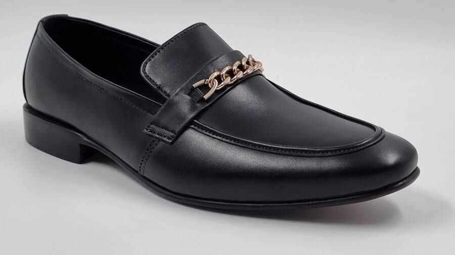 Hitman Schoenen FLEX Heren Instappers Heren Loafers Zwart Echt Leer