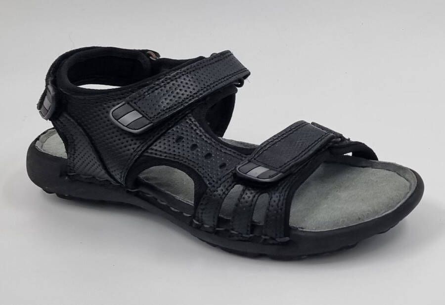 Hitman Schoenen FLICK Heren Sandalen Wandelsandalen Zwart Echt Leer - Foto 3