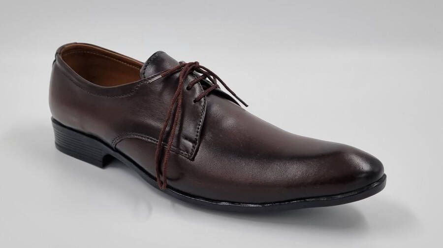 Hitman Schoenen MERIET Herenschoenen Veterschoenen Heren Bruin Echt Leer