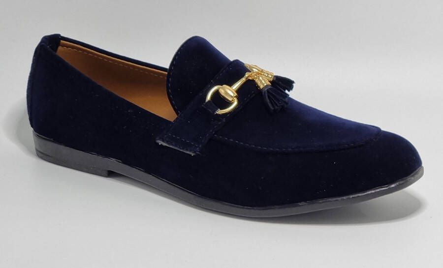 Hitman Schoenen STARLITE Heren Schoenen Heren Loafers Heren Instappers Suède Blauw