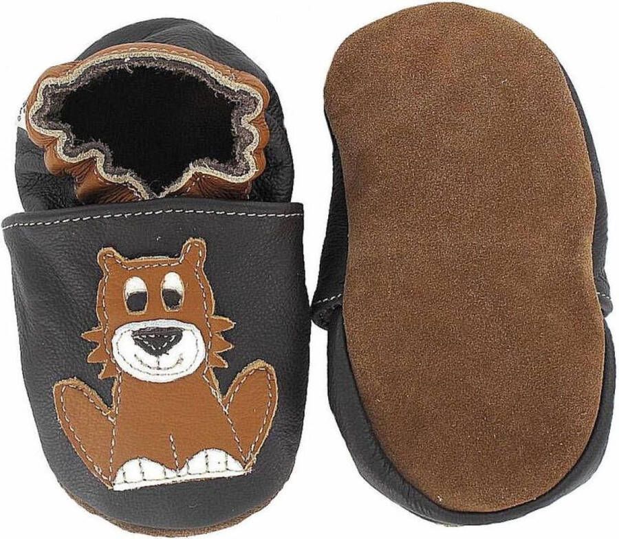 Hobea babyslofjes L�we Leo dunkelbraun -17 (12 0 cm)