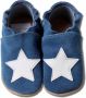 Hobea Babyslofjes suede blauw met witte ster - Thumbnail 2