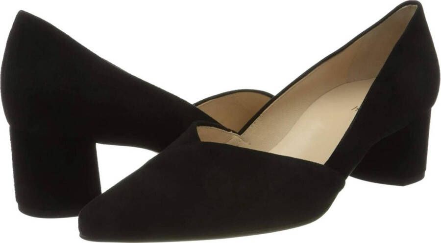 Högl Elegante Velours Pumps met Bedekte Blokhak Black Dames