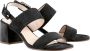 Högl Purity 9-105542-0100 Zwarte Leren Suède Sandalen Zwart Dames - Thumbnail 1