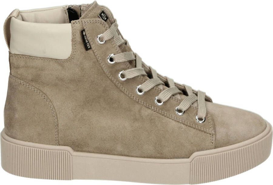 Hogl 103632 VeterlaarzenHoge sneakersDames veterschoenenHalf-hoge schoenen Wit beige