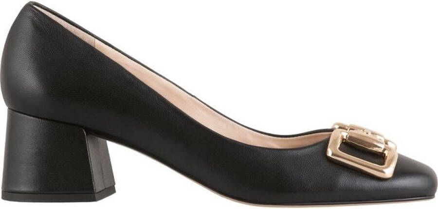 Högl Elegante Horsebit Pumps met Midi Blokhakken Zwart Dames