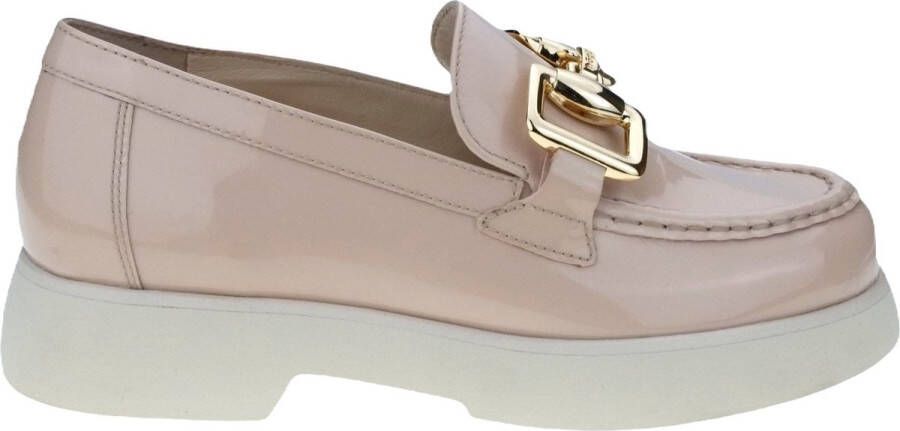 Högl Stijlvolle Beige Leren Loafers voor Dames Beige Dames