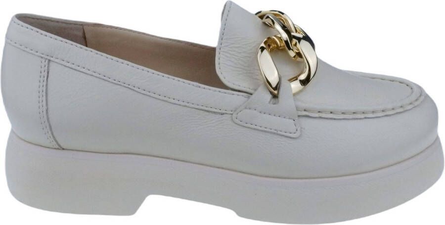 Högl Loafers met dikke zolen en gouden ketting Beige Dames