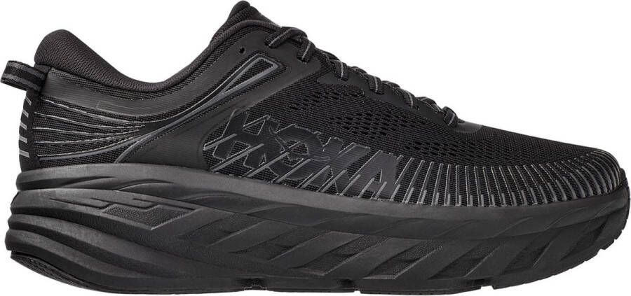 Hoka One Zwarte outdoor sneakers heren Bondi 7 Black Heren