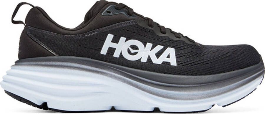 Hoka One Bondi 8 Dames Sportschoenen Hardlopen Weg zwart wit