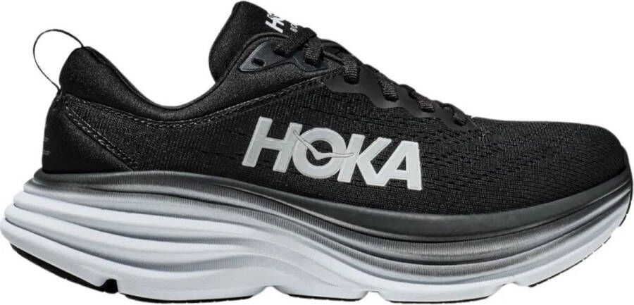 Hoka One Bondi 8 Heren Sportschoenen Hardlopen Weg zwart wit