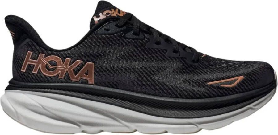 Hoka Clifton 9 hardloopschoenen dames zwart dessin