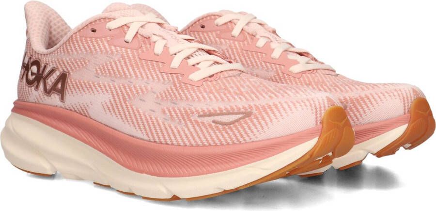 Hoka One Dames Clifton 9 hardloopschoenen Pink Dames