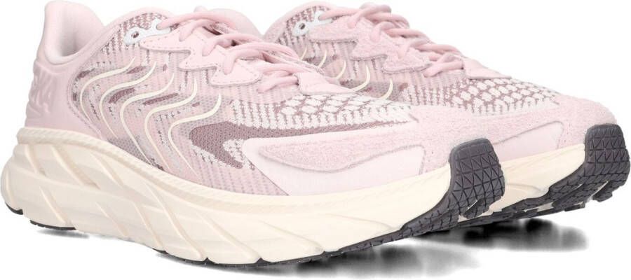 Hoka Clifton Ls Sneakers Suède Dames Roze