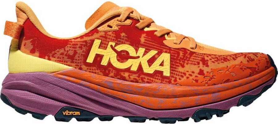 HOKA Women's Speedgoat 6 Trailrunningschoenen Regular rood