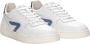 HUB Court leren sneakers wit blauw - Thumbnail 2