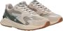 Hub Beige Lage Sneakers met Groene Accenten Multicolor Heren - Thumbnail 8