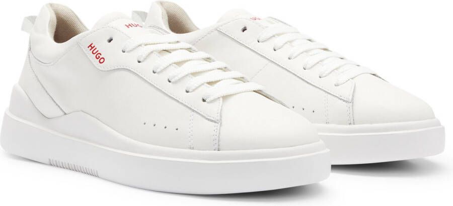 HUGO Sneakers van leer met labeldetails model 'Blake'