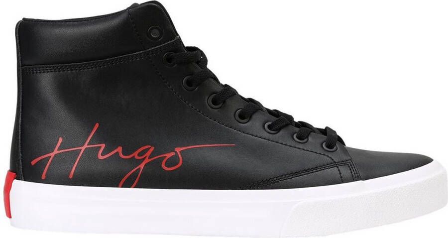 HUGO High top sneakers in zwart met contrastgarnering model 'Dyer'