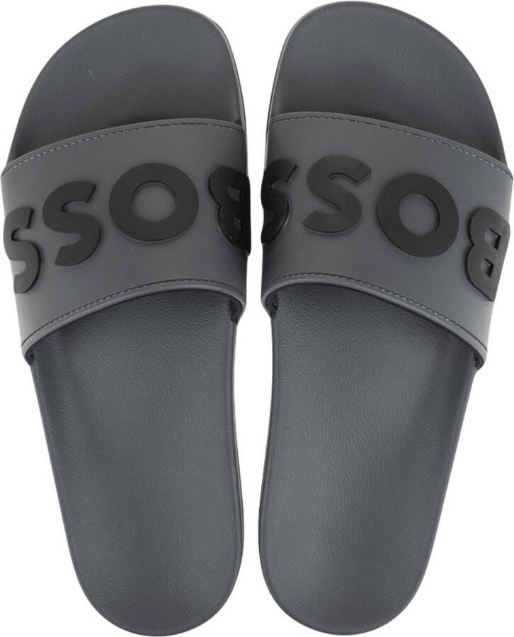 Hugo Boss Grijze Slider Sandalen Kirk Model Gray Heren