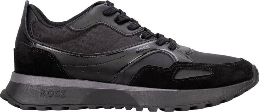 Hugo Boss Sportieve Sneakers van Gemengde Materialen Jonah Runn Zwart Black Heren