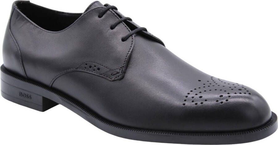 Hugo Boss Elegante Business Flats voor Mannen Black Heren