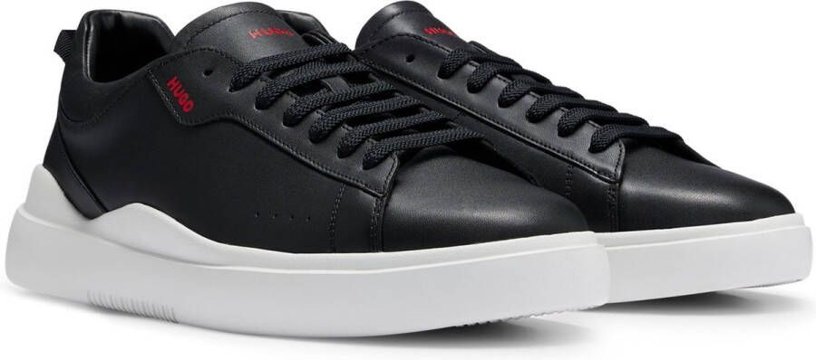 HUGO Sneakers van leer met labeldetails model 'Blake'